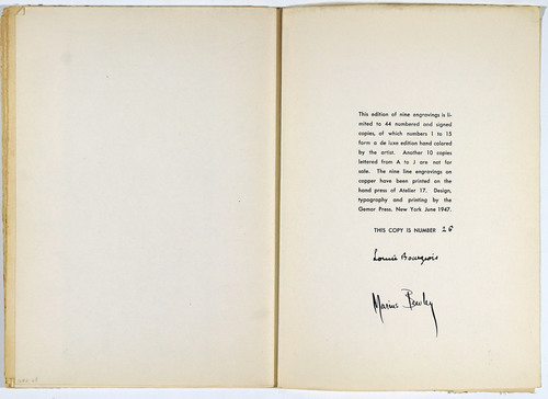 Louise Bourgeois. He Disappeared into Complete Silence, first edition (Example 8). 1947