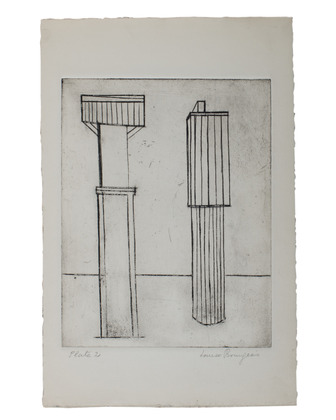 Louise Bourgeois. Plate 2 of 9, from the illustrated book, He Disappeared into Complete Silence, first edition (Example 14). 1947