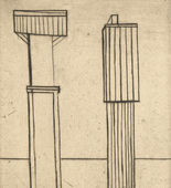 Louise Bourgeois. Plate 2 of 9, from the illustrated book, He Disappeared into Complete Silence, first edition (Example 13). 1947