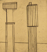 Louise Bourgeois. Plate 2 of 9, from the illustrated book, He Disappeared into Complete Silence, first edition (Example 12). 1947
