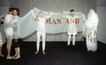 Louise Bourgeois. She Lost It, a performance by Louise Bourgeois in collaboration with The Fabric Workshop in Philadelphia, Pennsylvania, on December 5, 1992. 1992