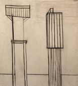 Louise Bourgeois. Plate 2 of 9, from the illustrated book, He Disappeared into Complete Silence, first edition (Example 4). 1947