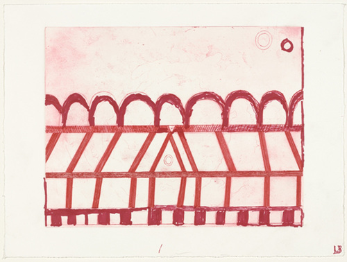 Louise Bourgeois. The Happy House, plate 7 of 7, from the portfolio, La R&eacute;paration. 2002-2003