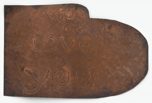 Louise Bourgeois. Untitled (Copper Plate for We Love You). 1992