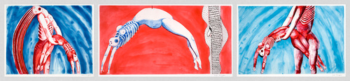 Louise Bourgeois. Triptych for the Red Room. 1994