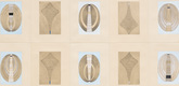 Louise Bourgeois. the puritan: studies #1-59. 1990-1997