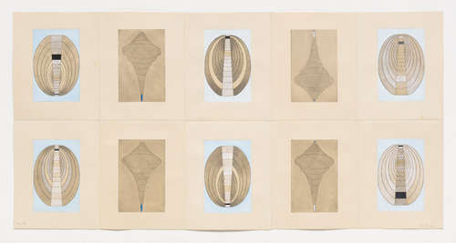 Louise Bourgeois. the puritan: studies #1-59. 1990-1997