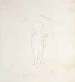 Louise Bourgeois. Unaware and Aware, plate 11 of 18, from the illustrated book, One's Sleep (1). 2003