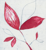Louise Bourgeois. Untitled (Branch with Three Leaves and Two Offshoots), in Les Arbres (5), from the editioned series of portfolios, Les Arbres (1-6). 2004
