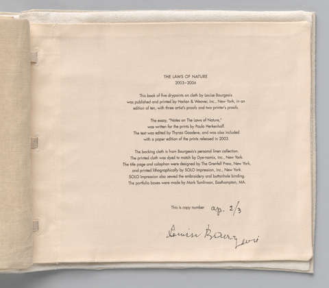 Louise Bourgeois. The Laws of Nature. 2006
