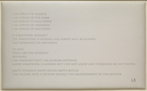 Louise Bourgeois. I Am Afraid. 2009