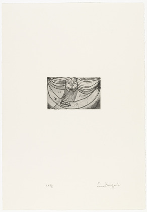 Louise Bourgeois. Greetings: Laughing Monster, plate 1 of 9, from the portfolio, Quarantania. 1946, reprinted 1990