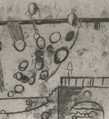 Louise Bourgeois. La Maison d'Arcueil, plate 4 of 9, from the portfolio, Quarantania. 1947, reprinted 1990
