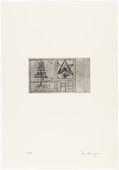 Louise Bourgeois. Season's Greeting, plate 5 of 9, from the portfolio, Quarantania. 1944, reprinted 1990