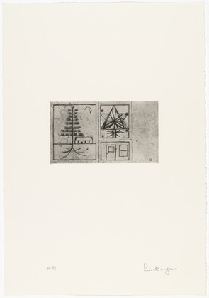Louise Bourgeois. Season's Greeting, plate 5 of 9, from the portfolio, Quarantania. 1944, reprinted 1990