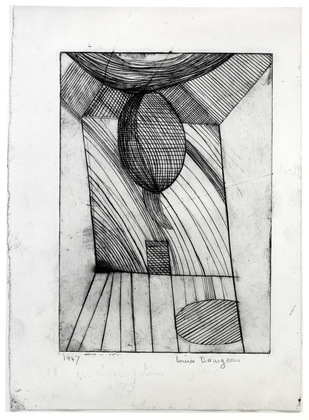 Louise Bourgeois. Untitled alternative plate, from the illustrated book, He Disappeared into Complete Silence. 1946-1947