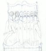 Louise Bourgeois. Seven in a Bed. 1996