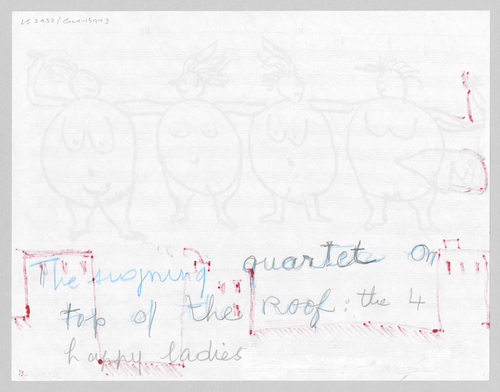 Louise Bourgeois. Quartet of the 4 Obese Singing Ladies (Study for Quartet of the 4 Obese Singing Ladies). 2001