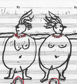 Louise Bourgeois. Quartet of the 4 Obese Singing Ladies (Study for Quartet of the 4 Obese Singing Ladies). 2001