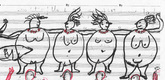 Louise Bourgeois. Quartet of the 4 Obese Singing Ladies (Study for Quartet of the 4 Obese Singing Ladies). 2001