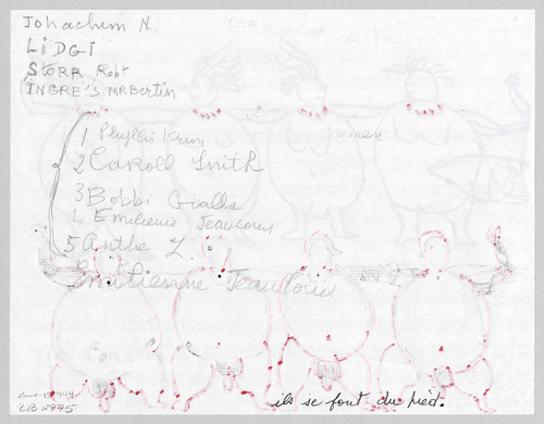 Louise Bourgeois. Quartet of the 4 Obese Singing Ladies (Study for Quartet of the 4 Obese Singing Ladies). 2001