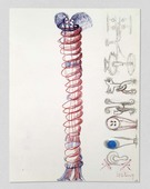 Louise Bourgeois. Untitled, no. 139 of 220, from the series, The Insomnia Drawings. 1995