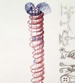 Louise Bourgeois. Untitled, no. 139 of 220, from the series, The Insomnia Drawings. 1995