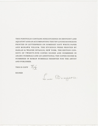 Louise Bourgeois. The View from the Bottom of the Well. 1996
