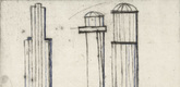 Louise Bourgeois. Plate 3 of 9, from the illustrated book, He Disappeared into Complete Silence. 1946-1947