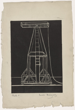 Louise Bourgeois. Plate 5 of 9, from the illustrated book, He Disappeared into Complete Silence. 1946-1947