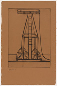 Louise Bourgeois. Plate 5 of 9, from the illustrated book, He Disappeared into Complete Silence. 1946-1947
