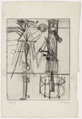 Louise Bourgeois. Plate 7 of 9, from the illustrated book, He Disappeared into Complete Silence. 1946-1947