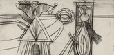 Louise Bourgeois. Plate 7 of 9, from the illustrated book, He Disappeared into Complete Silence. 1946-1947