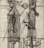 Louise Bourgeois. Plate 7 of 9, from the illustrated book, He Disappeared into Complete Silence. 1946-1947