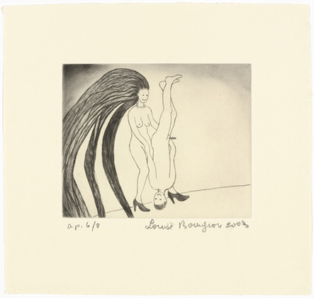 Louise Bourgeois. Untitled, plate 4 of 5, from the illustrated book, The Laws of Nature. 2003
