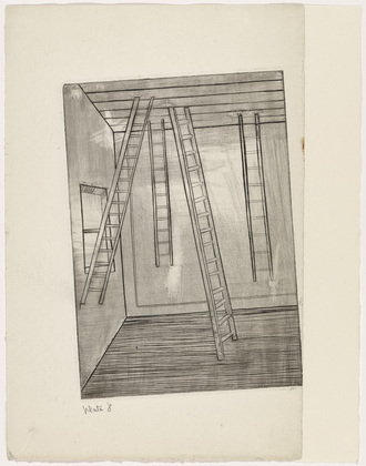 Louise Bourgeois. Plate 8 of 9, from the illustrated book, He Disappeared into Complete Silence, first edition. 1946-1947