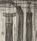 Louise Bourgeois. Plate 9 of 9, from the illustrated book, He Disappeared into Complete Silence. 1946-1947