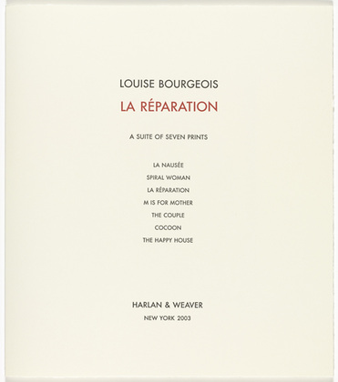 Louise Bourgeois. La R&eacute;paration. 2003