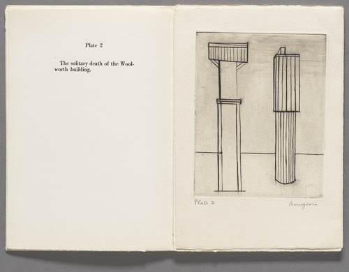 Louise Bourgeois. Plate 2 of 9, from the illustrated book, He Disappeared into Complete Silence, first edition (Example 1). 1947