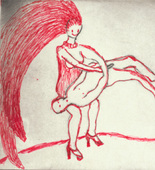 Louise Bourgeois. Untitled, plate 2 of 5, from the illustrated book, The Laws of Nature. 2000-2001