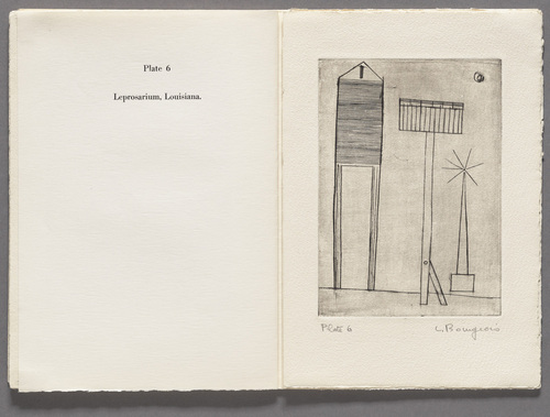Louise Bourgeois. Plate 6 of 9, from the illustrated book, He Disappeared into Complete Silence, first edition (Example 1). 1947