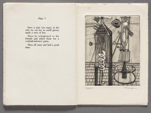 Louise Bourgeois. Plate 7 of 9, from the illustrated book, He Disappeared into Complete Silence, first edition (Example 1). 1947
