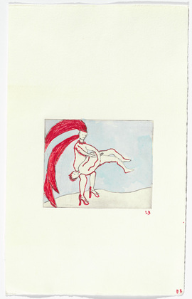 Louise Bourgeois. Untitled, plate 2 of 5, from the illustrated book, The Laws of Nature. 2000-2001