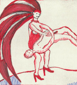 Louise Bourgeois. Untitled, plate 2 of 5, from the illustrated book, The Laws of Nature. 2000-2001