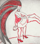 Louise Bourgeois. Untitled, plate 2 of 5, from the illustrated book, The Laws of Nature. 2000-2001