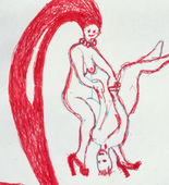 Louise Bourgeois. Untitled, plate 3 of 5, from the illustrated book, The Laws of Nature. 2000-2001