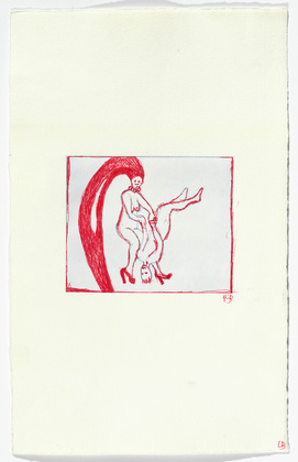 Louise Bourgeois. Untitled, plate 3 of 5, from the illustrated book, The Laws of Nature. 2000-2001