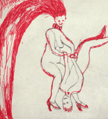 Louise Bourgeois. Untitled, plate 3 of 5, from the illustrated book, The Laws of Nature. 2000-2001