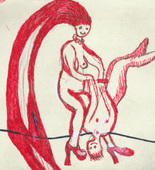Louise Bourgeois. Untitled, plate 3 of 5, from the illustrated book, The Laws of Nature. 2000-2001