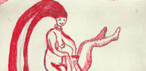 Louise Bourgeois. Untitled, plate 3 of 5, from the illustrated book, The Laws of Nature. 2000-2001